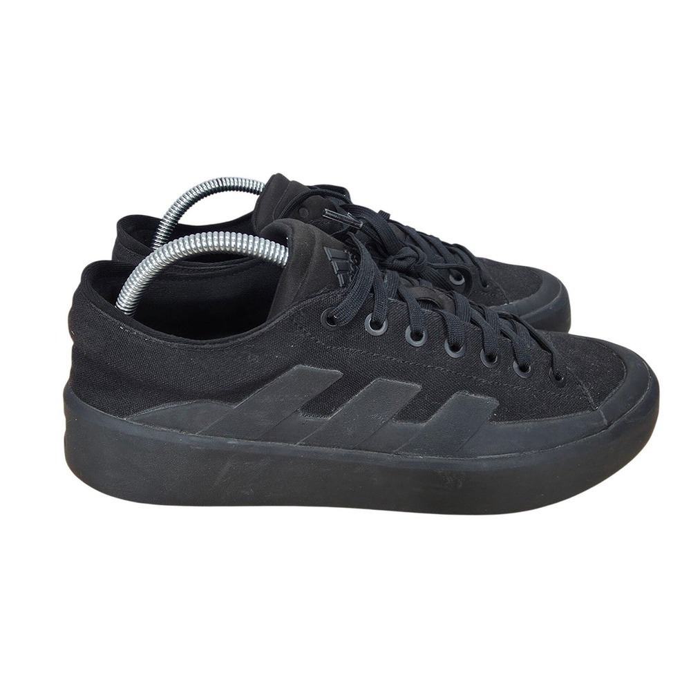 Adidas Znsored Sneakers Mens 10 Triple Black Canvas Skateboard SK8 Shoes H9824